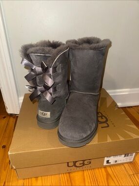 UGG Tall Suede Boots - Light Gray